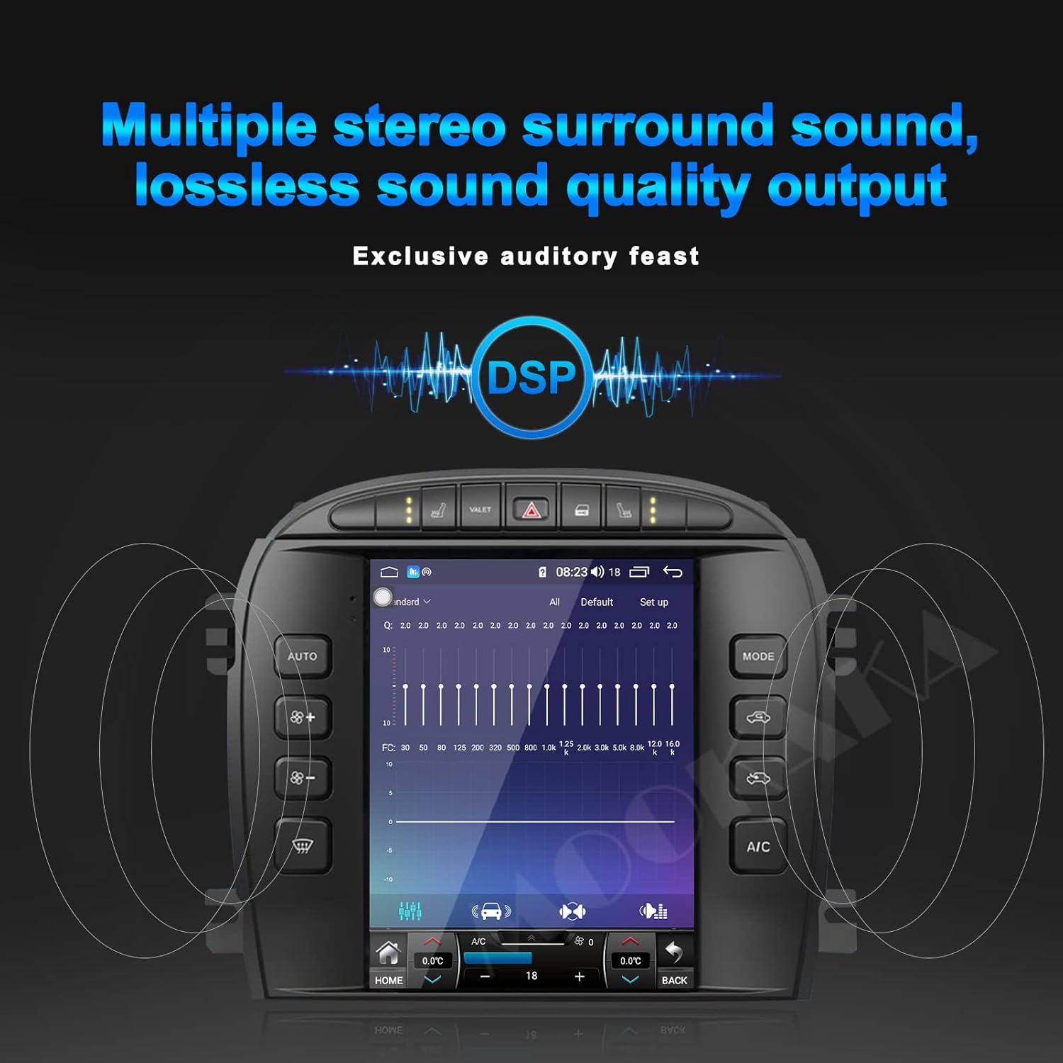 Android Car Radio GPS Navigation Head Unit for Jaguar S-Type 2004-2008 Stereo Replacement Tesla Style Dash IPS Touch Screen Multimedia Player Carplay DSP (6-128GB)