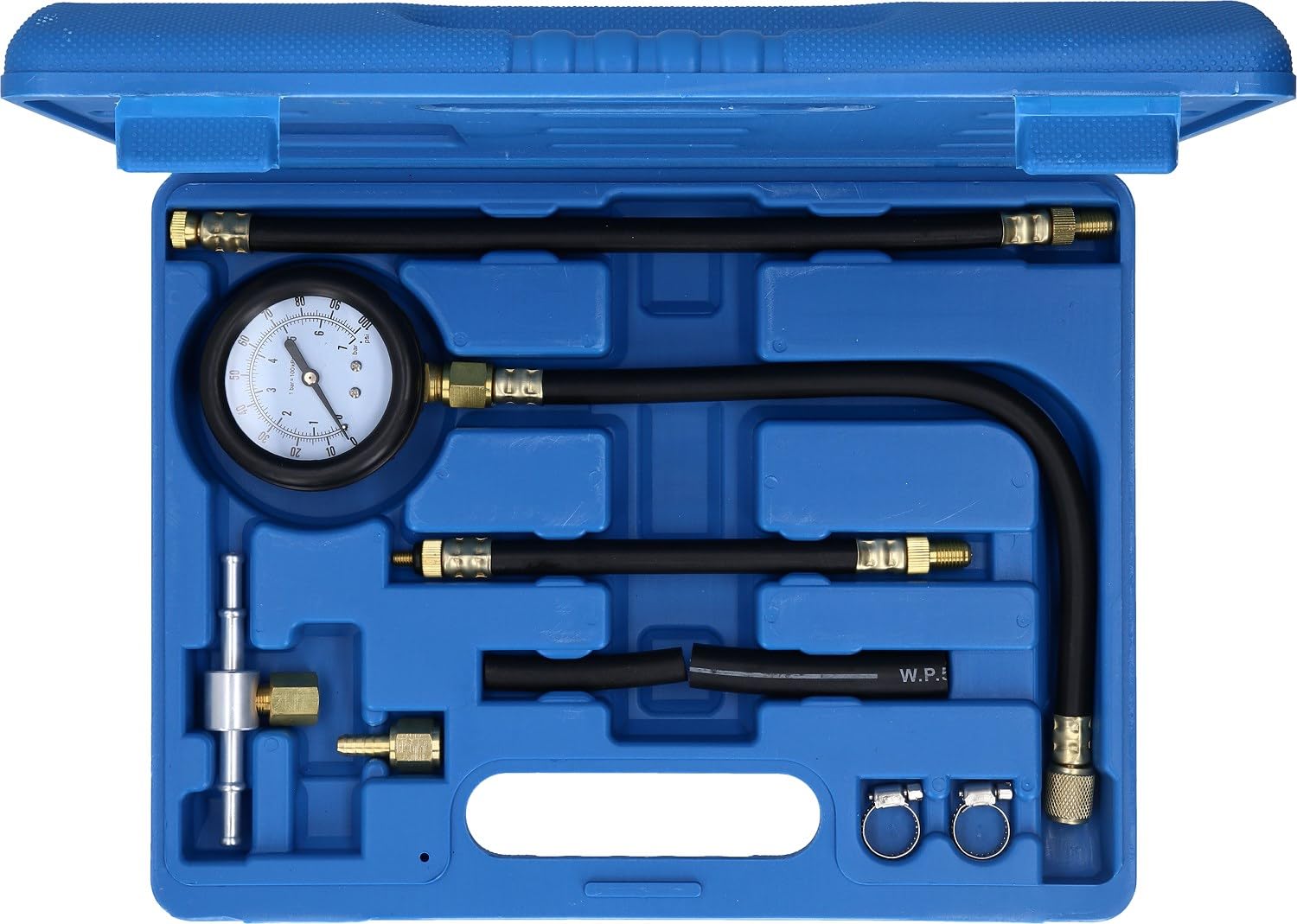 BRILLIANT TOOLS BT581250 Kit tester pressione pompa d'iniezione carburante, 9 pz [Powered by KS TOOLS]