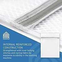 Vista 4 de Muchfun 3 bolsas de lavandería duraderas de malla de panal para prendas delicadas de 9 x 12 pulgadas (3 pequeñas)