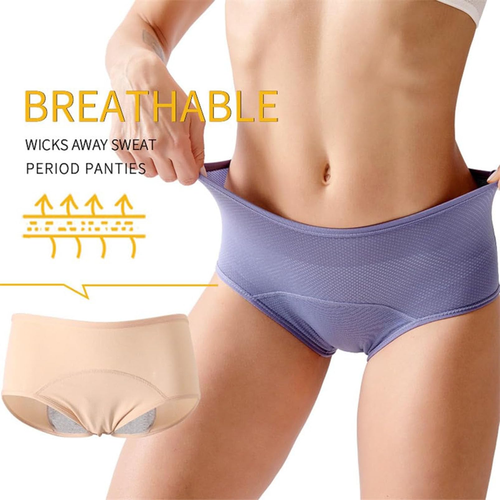 Braguitas A Prueba de Fugas, Bragas Menstruales Absorbentes Incontinencia, Braguitas antifugas Plus Size Comfort, Ropa Interior de Protección de Incontinencia de Mujeres