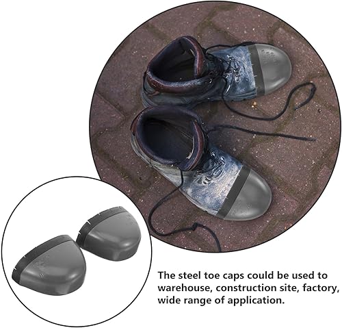 Miniatura 6 de Housoutil Protector de pies, protectores metatarsianos de punta de acero, cubiertas de zapatos de dedo del pie, protectores metatarsianos de tamaño