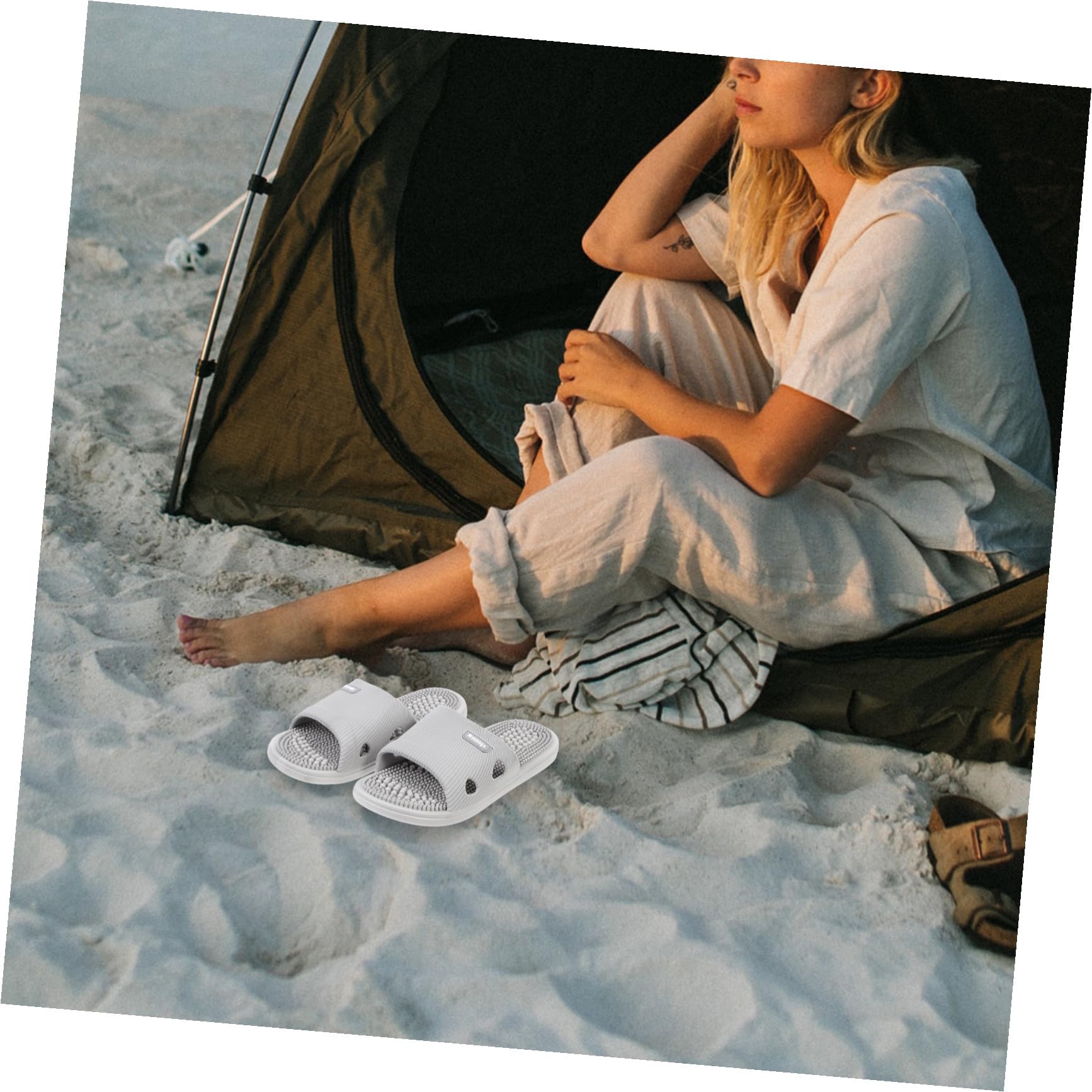 Ciabatte Estive Antiscivolo da Casa Massaggio Plantare in Pvc Taglia 42-43, Design Semplice per Famiglia e Ospiti in Hotel o Casa