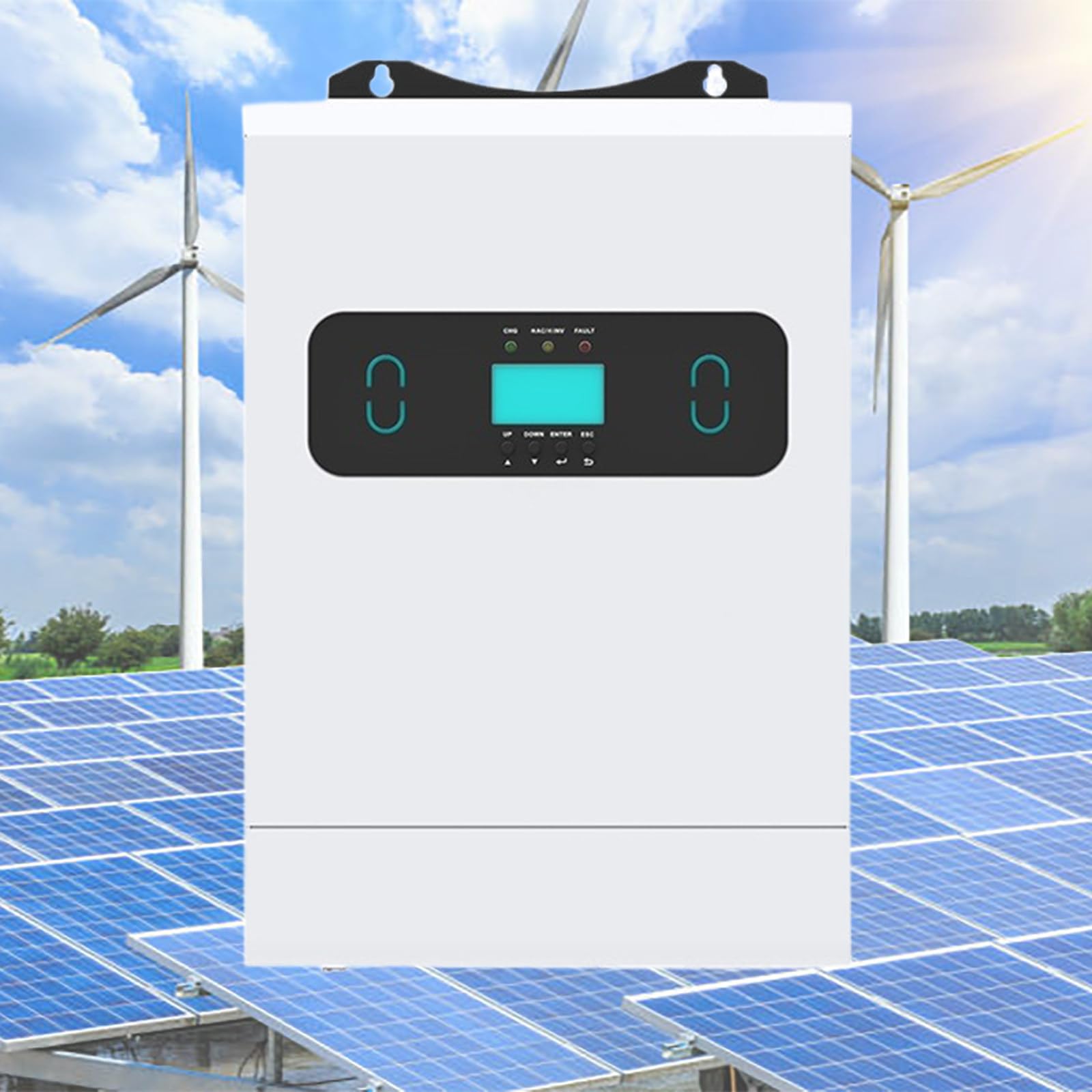 Inverter Ibrido, Inverter Solare da 3000 W 220 V con Regolatore di Carica Solare MPPT da 60 A, per Aree Fuori Rete, Casa, Ufficio,24V