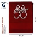 FabPax Shoe Bags for Travel Set of 06 – Waterproof Shoe Covers with Transparent Window | Travel Shoe Organizer for Men & Women | Dust Proof Shoe Storage Pouches for Suitcase, Gym & Closet (Maroon) gallery image