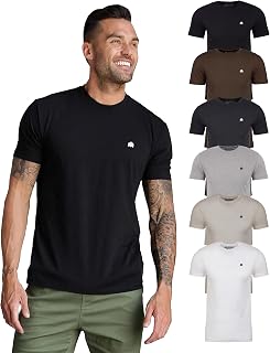 INTO THE AM Mens T Shirt with Logo - Short Sleeve Crew Neck Soft Fitted Tees S - 4XL Fresh Classic Basic Tshirts
