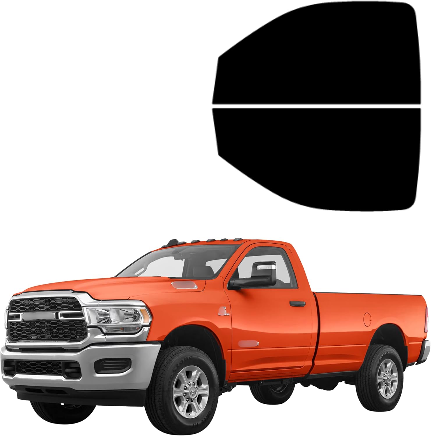 Precut Tint Kit Nano Carbon Film for Dodge Ram 3500 2 DR Truck 2010-2024 Driver and Passenger Windows Computer Cut to Custom Fit Your Windows.. (35% All)