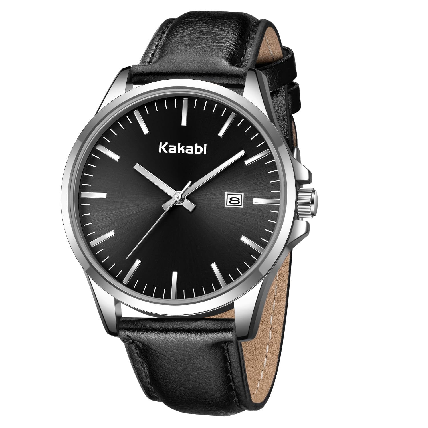 Watches for Men Minimalist Fashion Mens Leather Strap Watch Classic Analog Quartz Watches with Date Daily Waterproof Dress