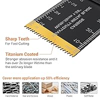 Vista 3 de PECHAM 104 piezas de hoja de sierra oscilante multiherramienta, accesorios de herramienta oscilante para corte de madera y metal y papel de lija