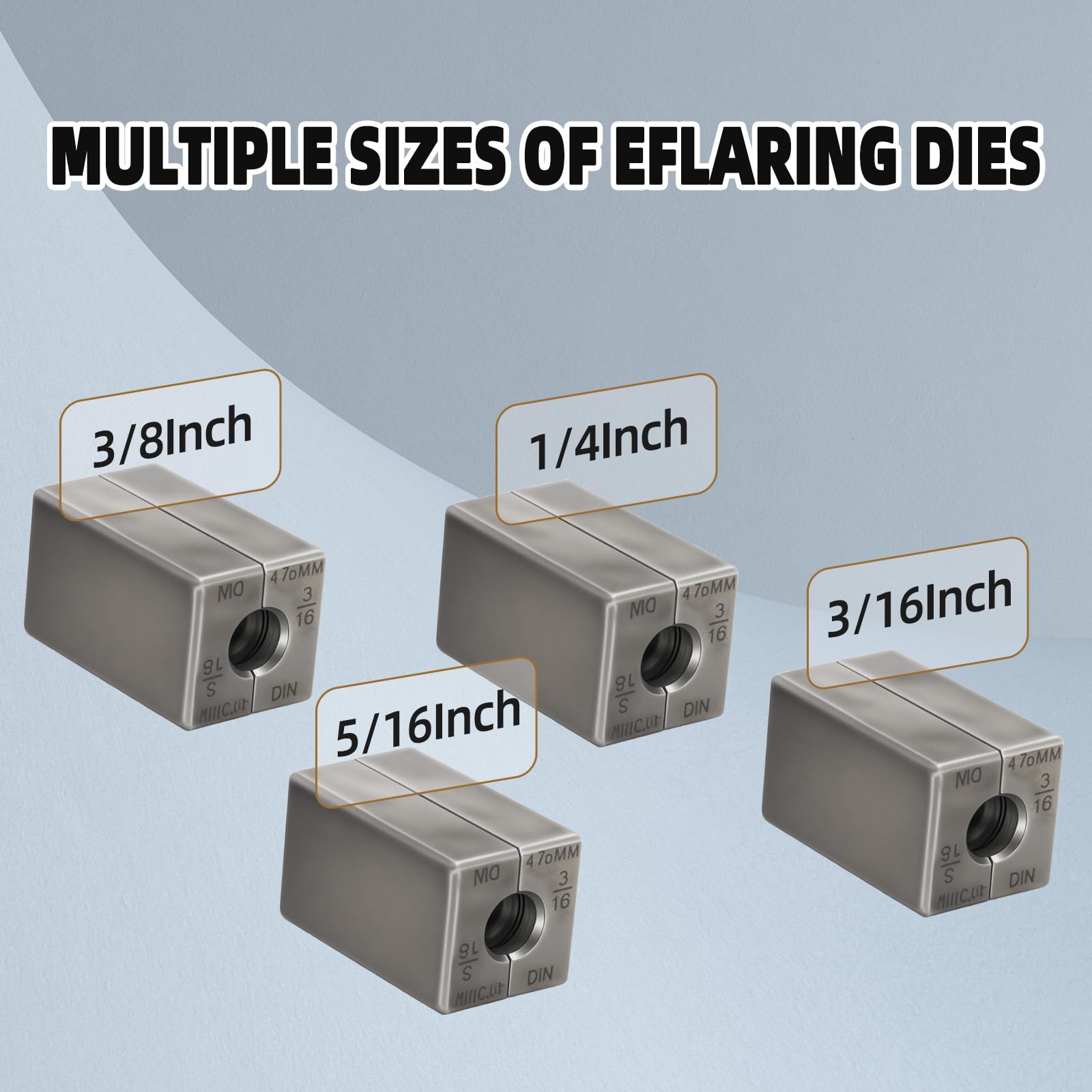 Bremsleitung Bördelgerät, 45-Grad-Einzel-, Doppel- und Bubbleflares, Professional Bördelgeräte für 3/16", 1/4", 5/16", 3/8" und 4.75mm Rohre