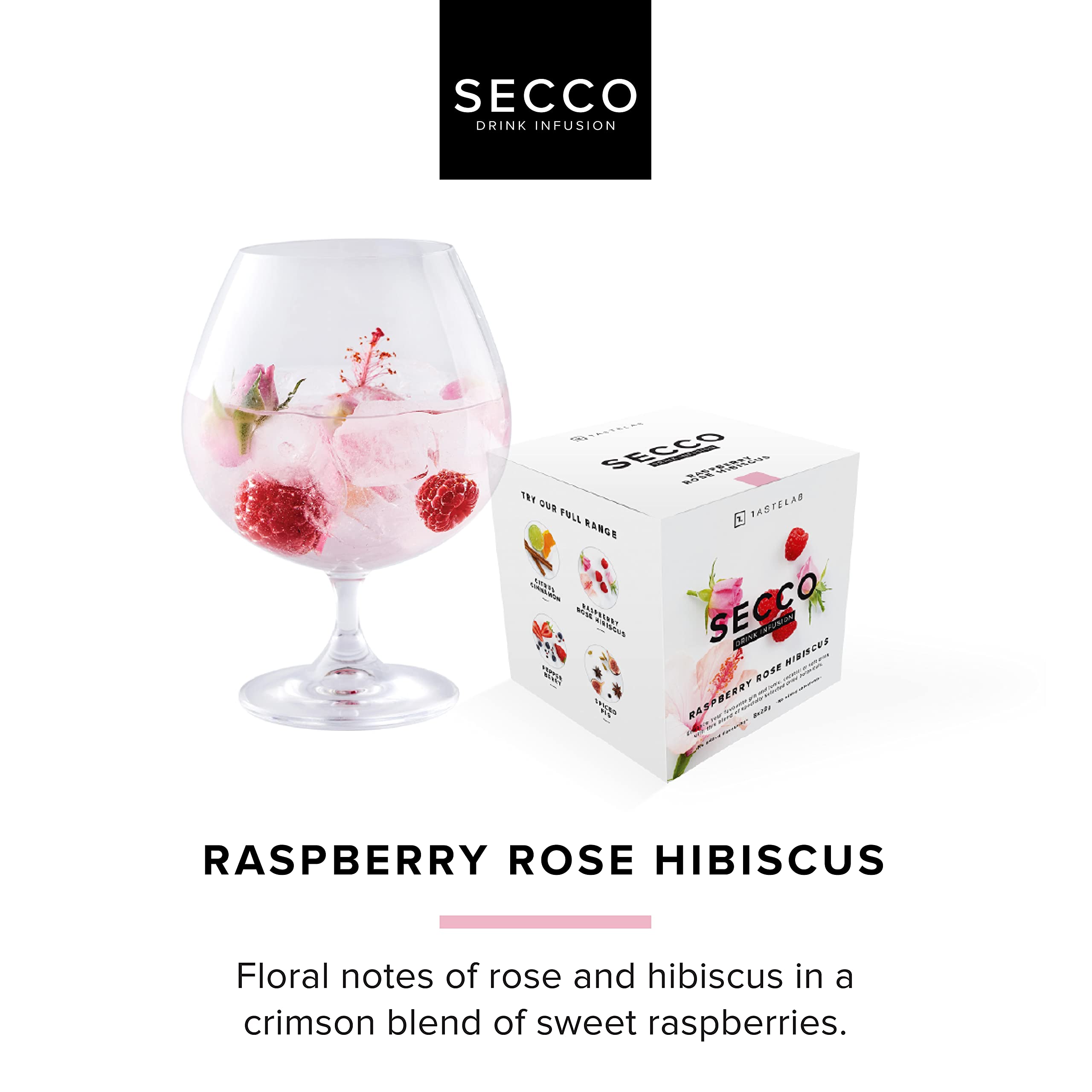 Buy Secco Raspberry Rose Hibiscus Drink Infusion Botanical Sachets for