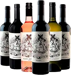 KIT 6 Seleção Premium Cordero Con Piel de Lobo - Malbec Rosé, Malbec, Cabernet Sauvignon, Tinto de Tintas, Blanco de Blancas e Bonarda