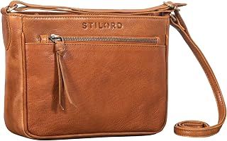 Lilia' 2-en-1 Bolso de Mano Cuero Mujer Bandolera Señoras Vintage Bolsas de Piel Moderna Bolso de Hombro Auténtico Embrague Bag para Mujeres, Color:texas - marrón