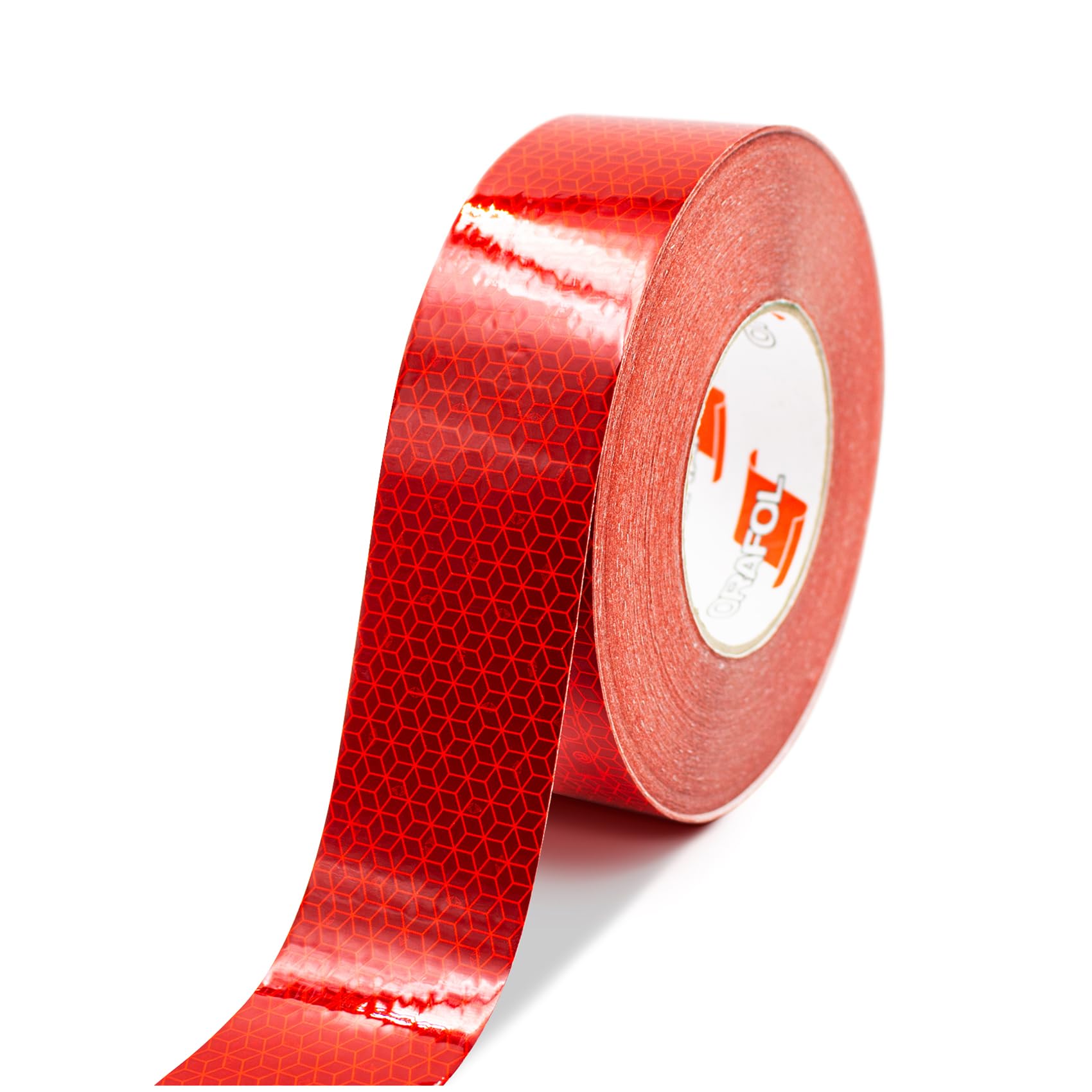 Finest Folia Orafol VC104+ Rigid Grade Konturmarkierung 50mm Reflexfolie Reflexband für Anhänger LKW Auflieger Markierung Warnmarkierung wetterfest (Rot, 10 Meter)