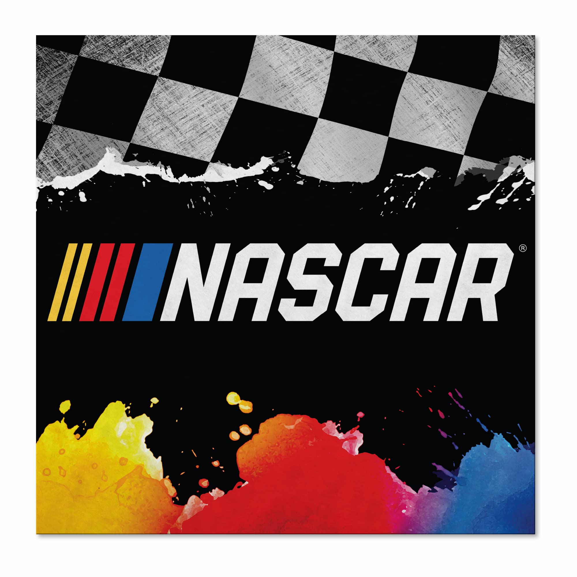 Rico Industries NASCAR Logo Felt Wall Décor Felt Home & Wall Decor Banner - Banner for Man Cave, Game Room, Office & Bedroom - Long-Lasting Wall Decorations - Made in The USA - 23