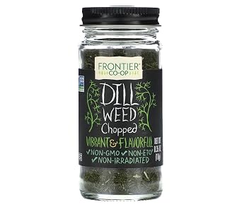 Frontier Co-op Dill Weed, Cut & Sifted, 0.35 oz - Vibrant and Flavorful Dill for Seasoning Blends, Dips, Fish, and Salads