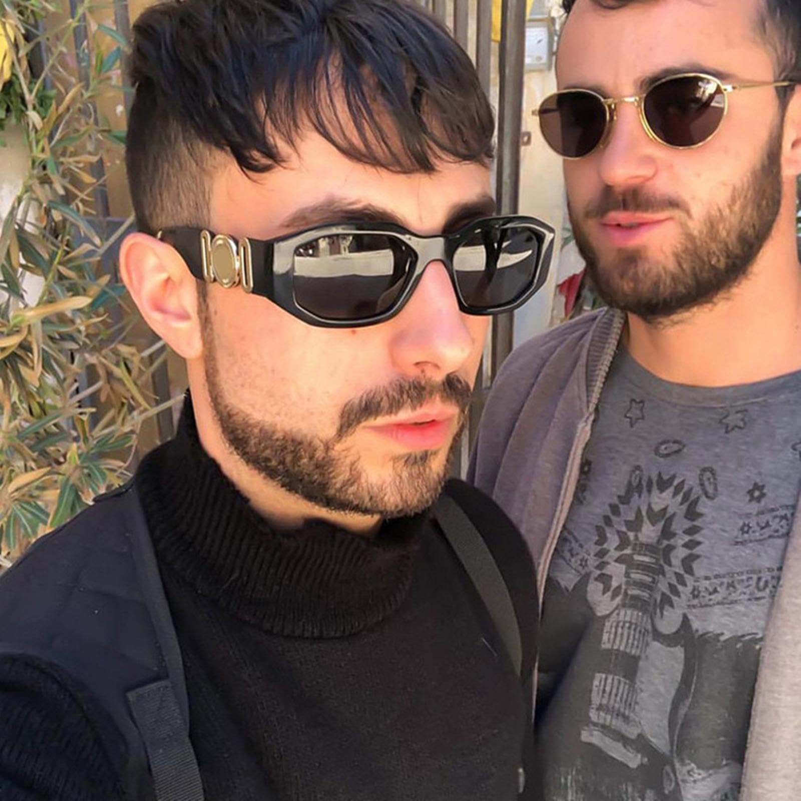 NOGRAX Męskie okulary przeciwsłoneczne, nieregularne, kwadratowe, w stylu vintage, modne, małe oprawki