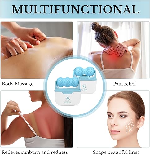 Miniatura 7 de Rodillo de hielo de viaje para cara y ojos, rodillo de hielo portátil para desinflar los ojos, calmar la piel, herramienta de cuidado de la piel y