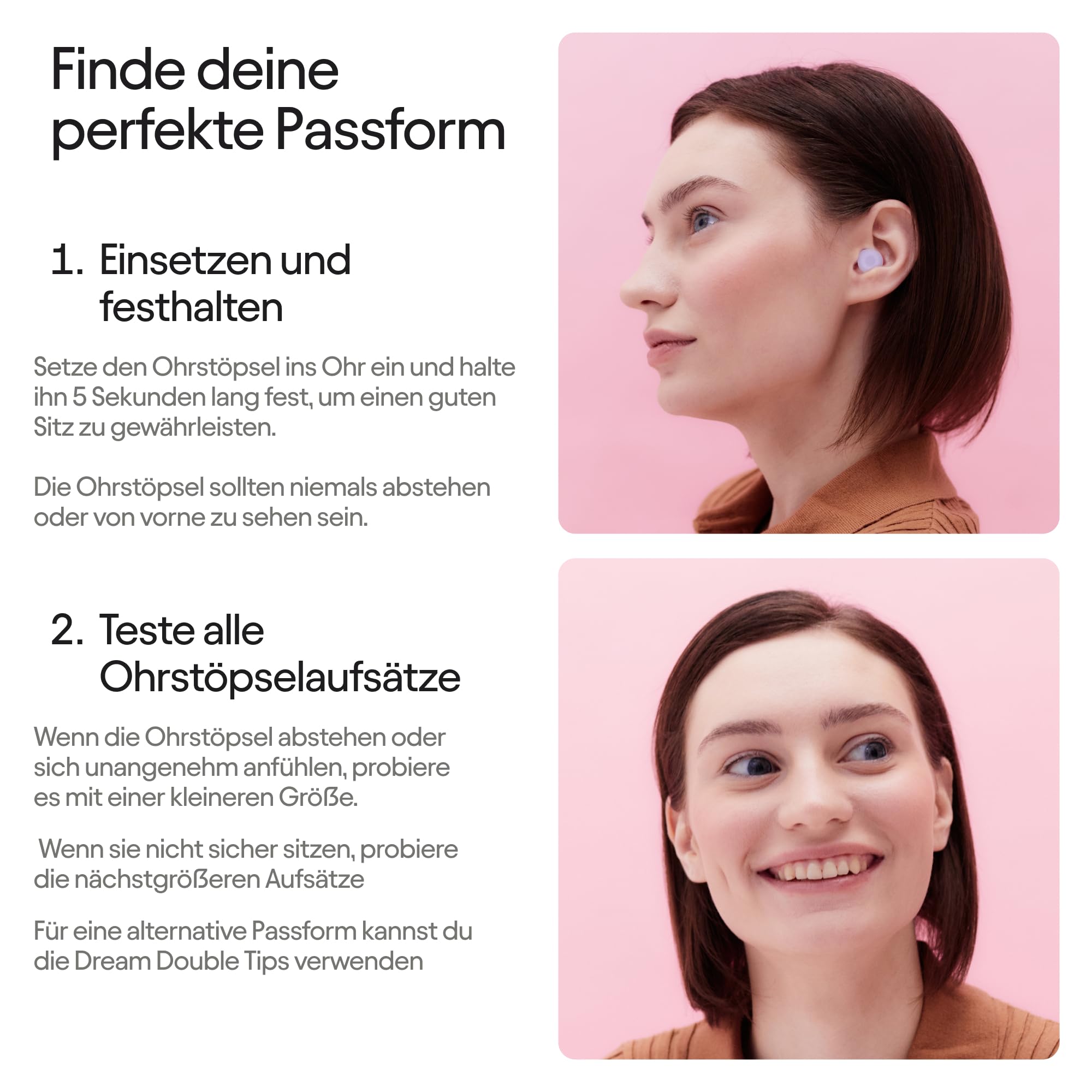 Loop Dream Schlafohrstöpsel – Ohrstöpsel aus Silikon/Memory Foam für Komfort beim Schlafen | Bequeme Ohrstöpsel, um Schnarchgeräusche auszublenden | Flexible Passform | 27 dB (SNR) Geräuschreduzierung