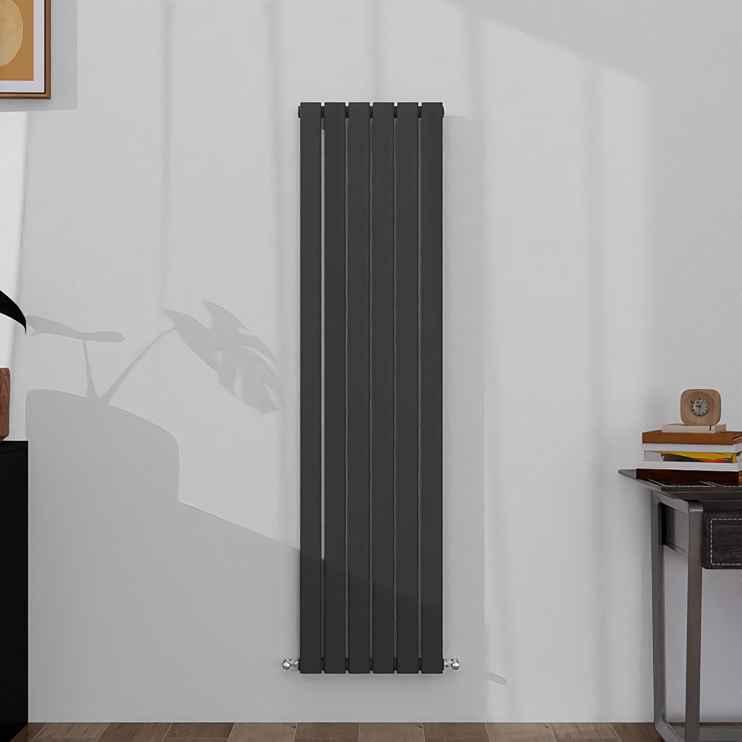 SLINE SANITARY 1600x408mm Vertical Radiator Anthracite Single Modern Flat Panel Central Heating Radiator