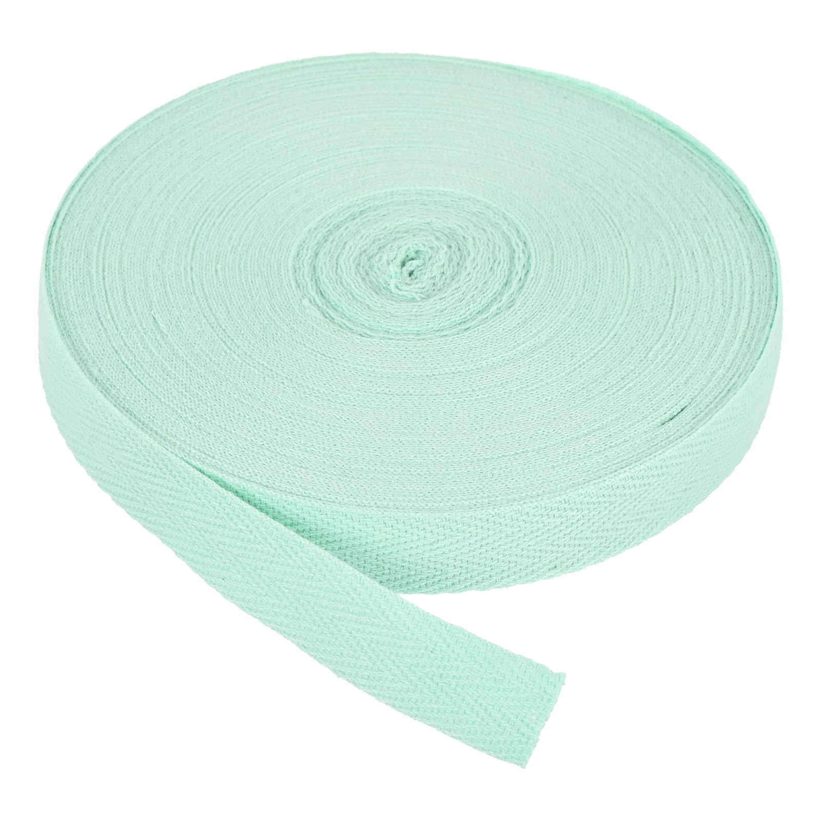 PATIKIL Cotton Twill Tape 15mm(5/8") 23m(25 Yards) Cotton Ribbon Bias Binding Tape Herringbone Webbing Trim for Sewing Gift Wrapping Craft DIY Pale Blue