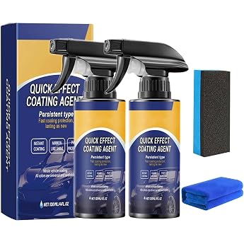 Pack of 2 Quick Effect Coating Agent 3-in-1 High Protection Car Coating Spray Multifunctional Coating Renewal Spray Repairs Scratches and Wear Quickly