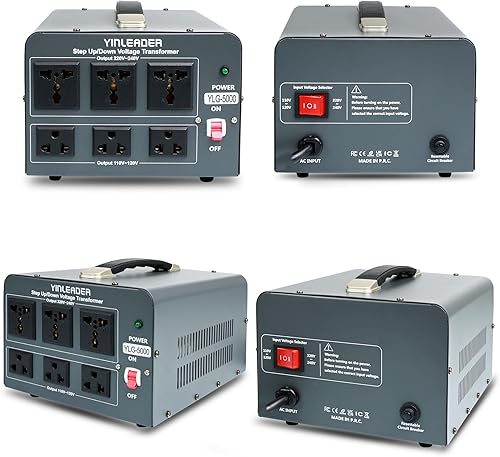 Miniatura 6 de Yinleader 5000 - Transformador Convertidor ElevadorReductor 110120 Voltios - 220240 Voltios con Cable de Alimentación de EE.UU., Protección de
