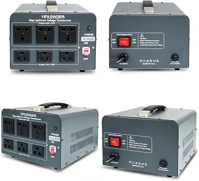Yinleader 5000 Step Up/Down Transformer Converter 110/120 Volt - 220/240 Volt w/US Power Cord,Circuit Breaker Protection (Grey)