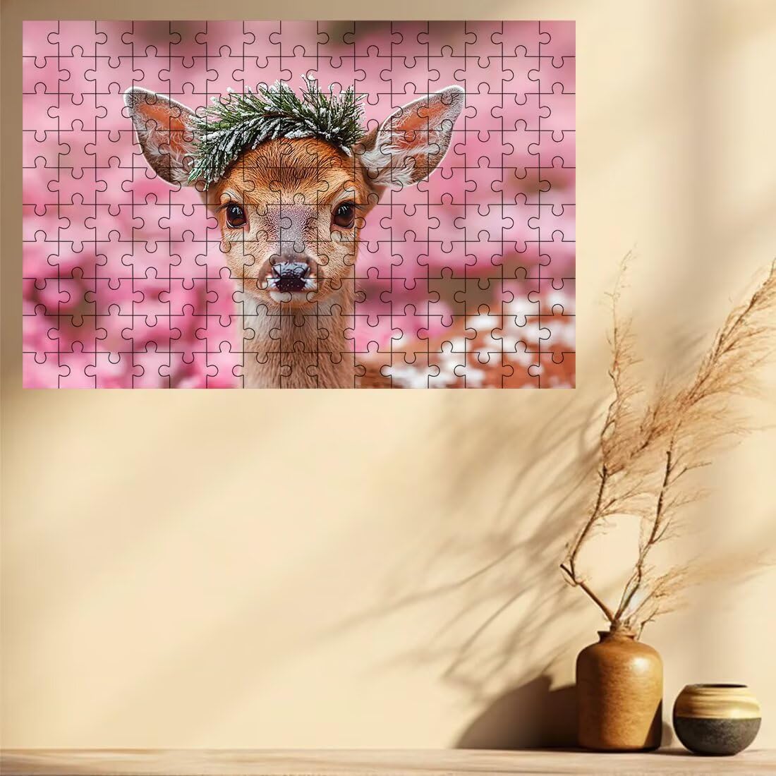 Puzzle 3000 elementów dla dorosłych, puzzle 3000 sztuk jeleń, zwierzęta puzzle dla dorosłych z wykwintnym pudełkiem do pakowania, gry edukacyjne, duże drewniane puzzle na prezent dla kobiet obraz