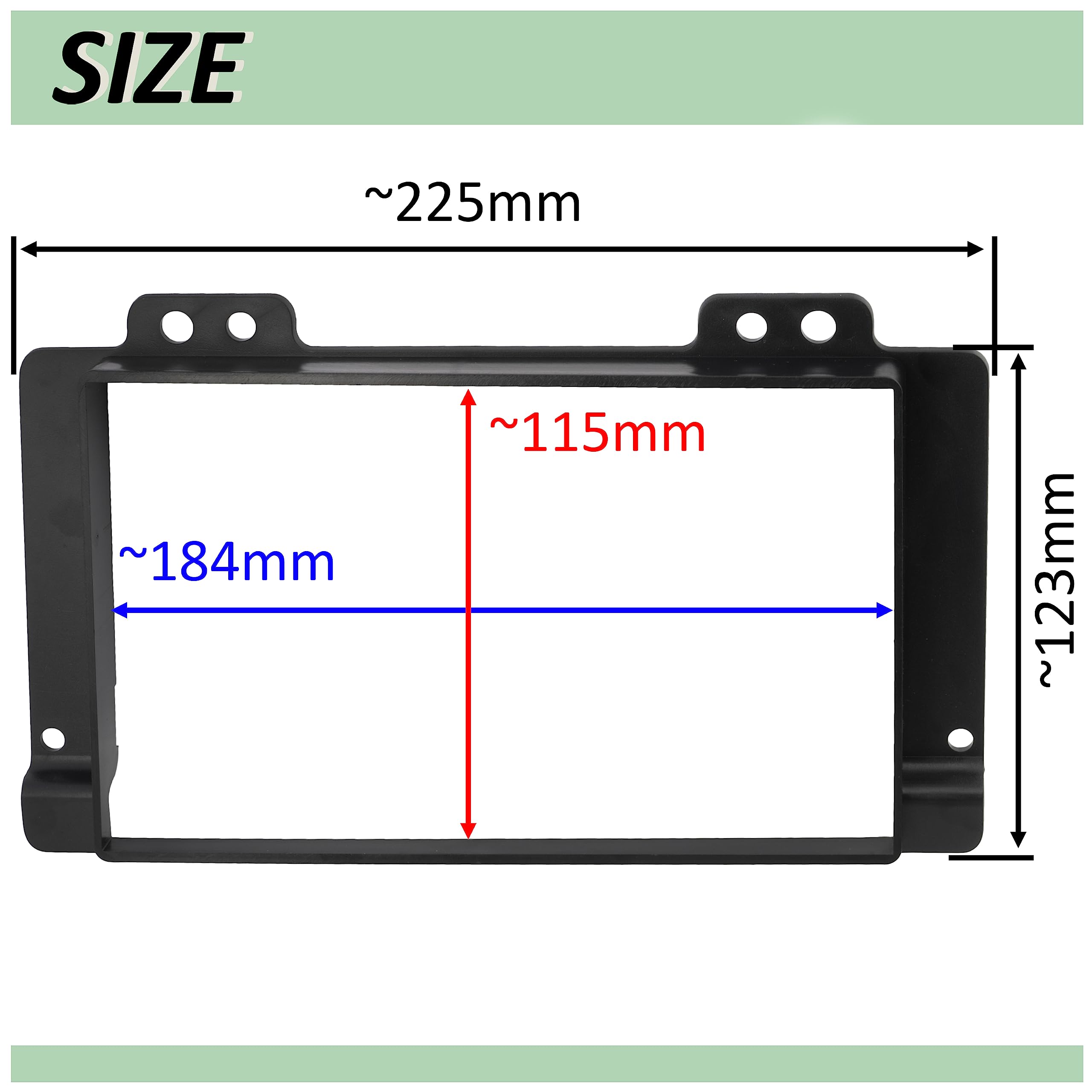 AERZETIX - C40941 - Marco Adaptador 2 DIN para Radio de Coche - en plástico - Compatible con Land Rover Freelander 2004-2007