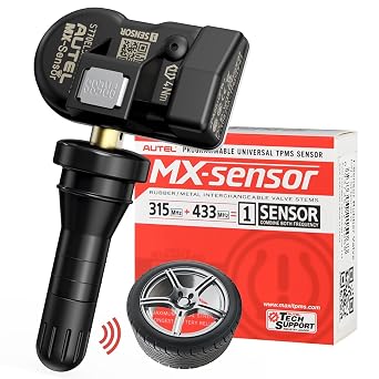 Autel TPMS Sensor 2in1 MX Sensor 315MHz 433MHz Tire Pressure Sensors, OEM Quality Universal TPMS Sensors in Rubber, Programmed by Autel TS408S TS501 Pro TS508 TS508WF MK808S-TS MS906TS MS906PRO-TS