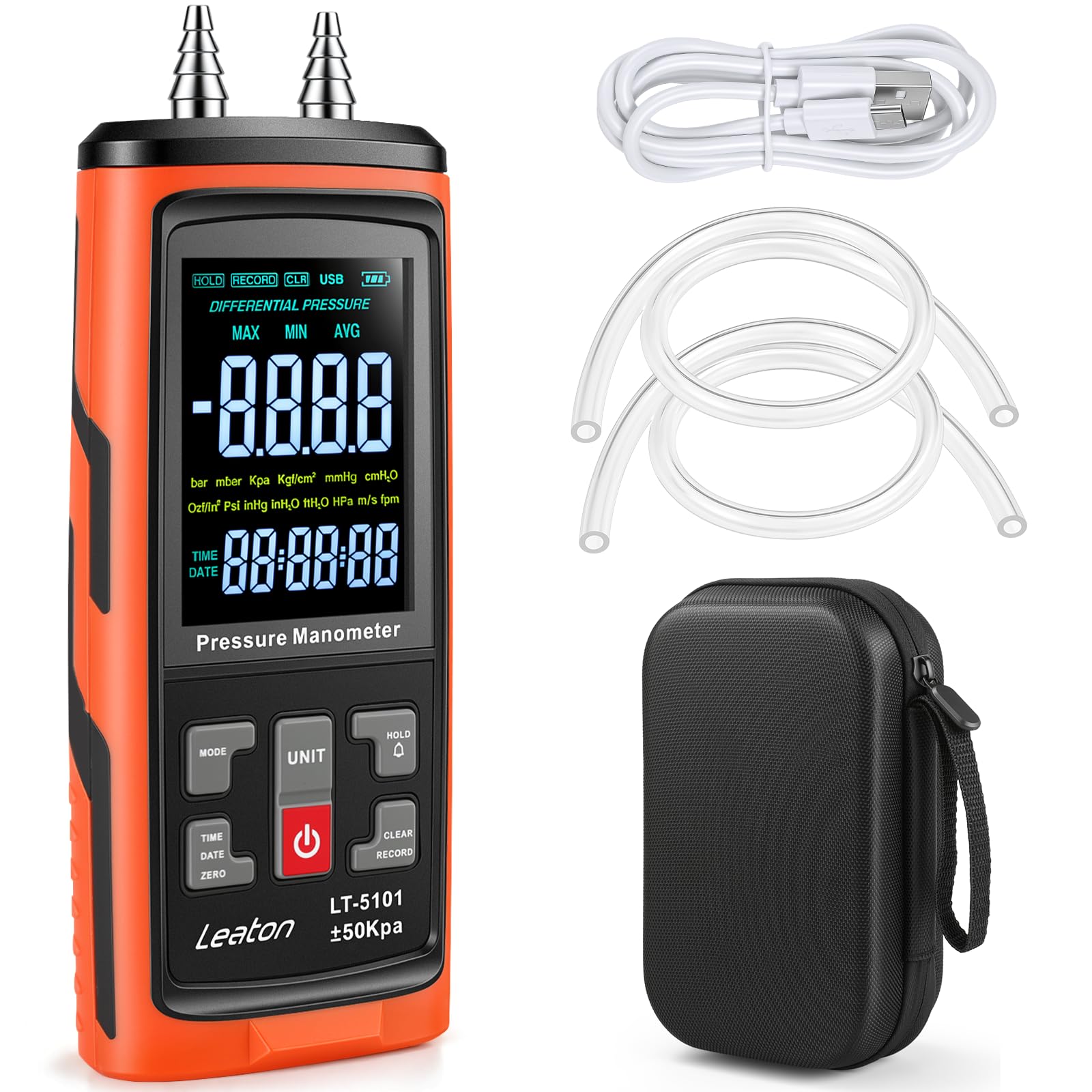 Manometer, Professional Air Pressure Meter, Dual-Port HVAC — Amazon image 9