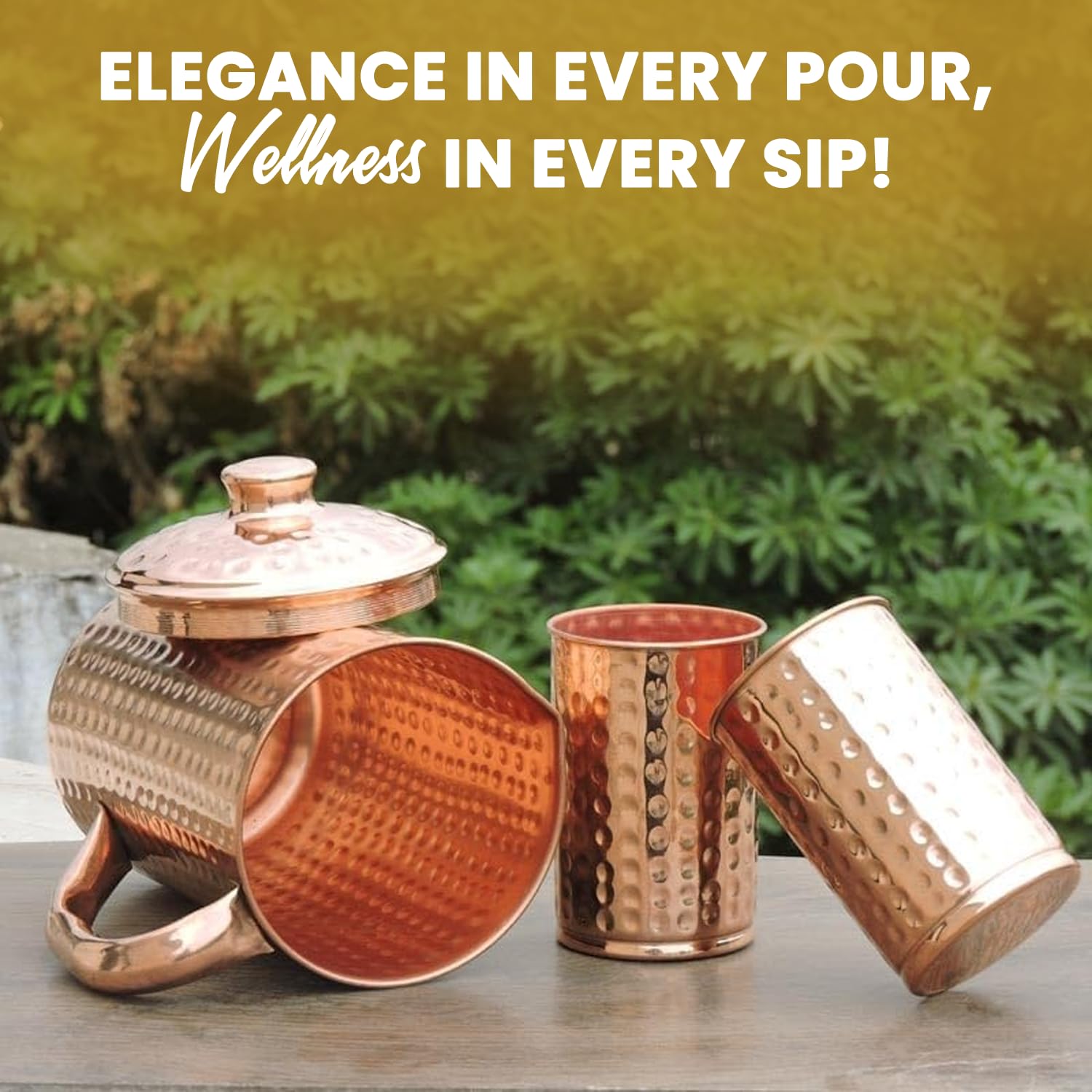 Amazon.com: 2activelife 100% Pure Copper Pitcher 50.72 Oz / 1500