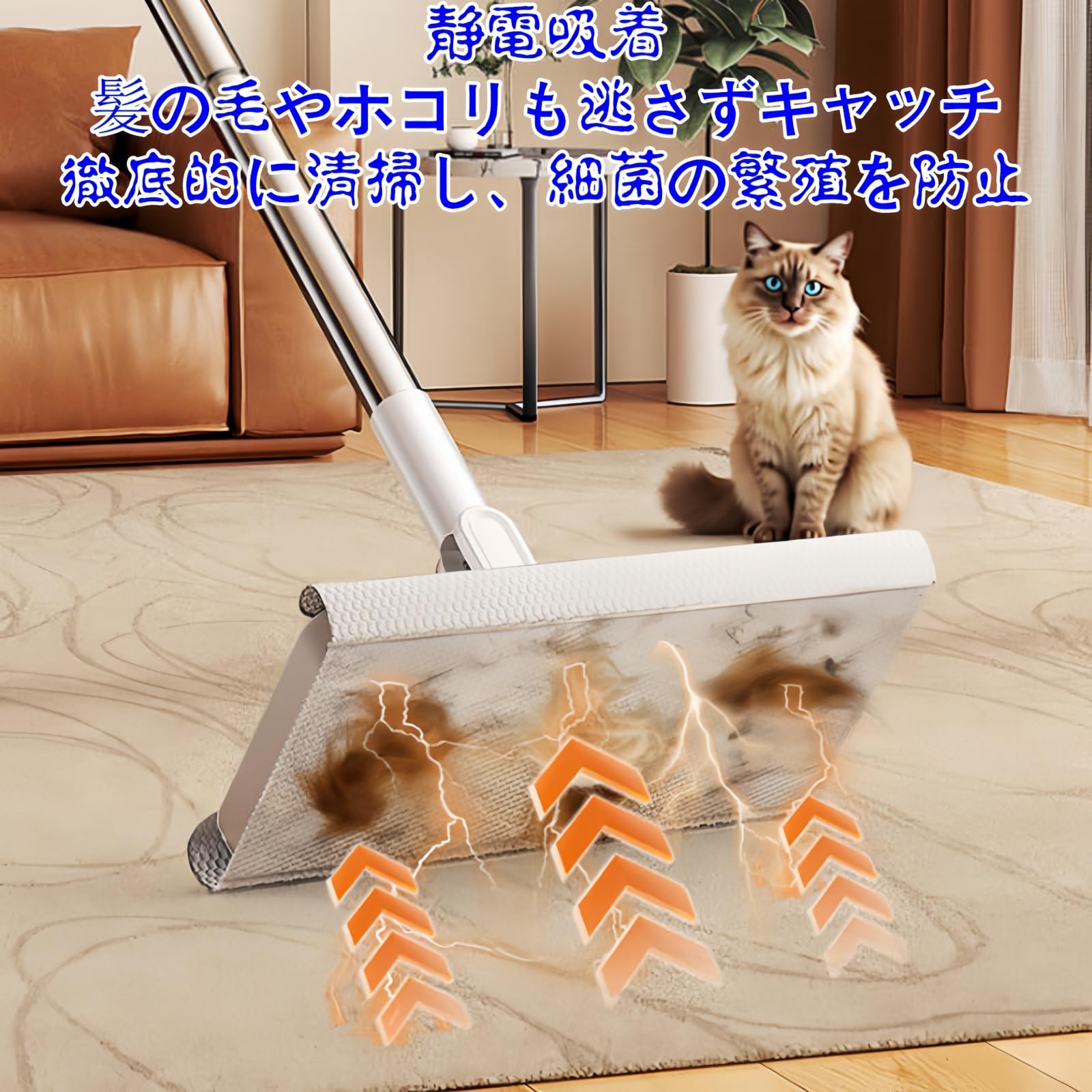 Amazon.co.jp: Nualin ワンタッチ布固定モップ 手を汚さず操作可能