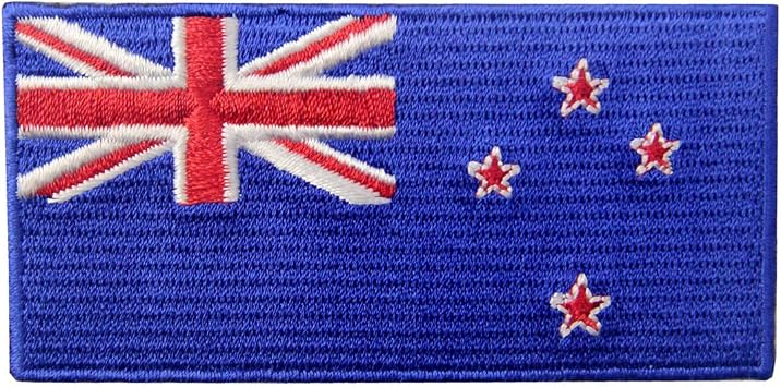 New Zealand Flag Patch Embroidered Kiwi Applique Iron On Sew On National Emblem