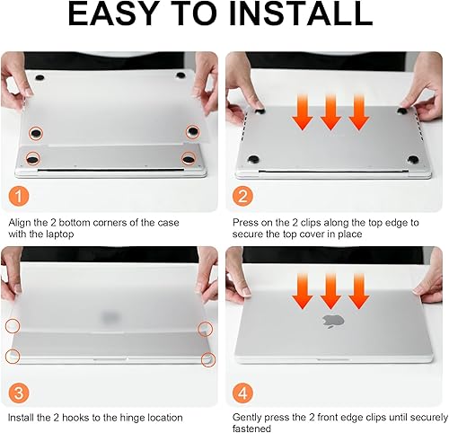 Miniatura 4 de BENWIS Funda compatible con MacBook Air de 13 pulgadas 2022 2021-2018 M1 A2337 A2179 A1932 con pantalla Retina Touch ID, carcasa rígida esmerilada,