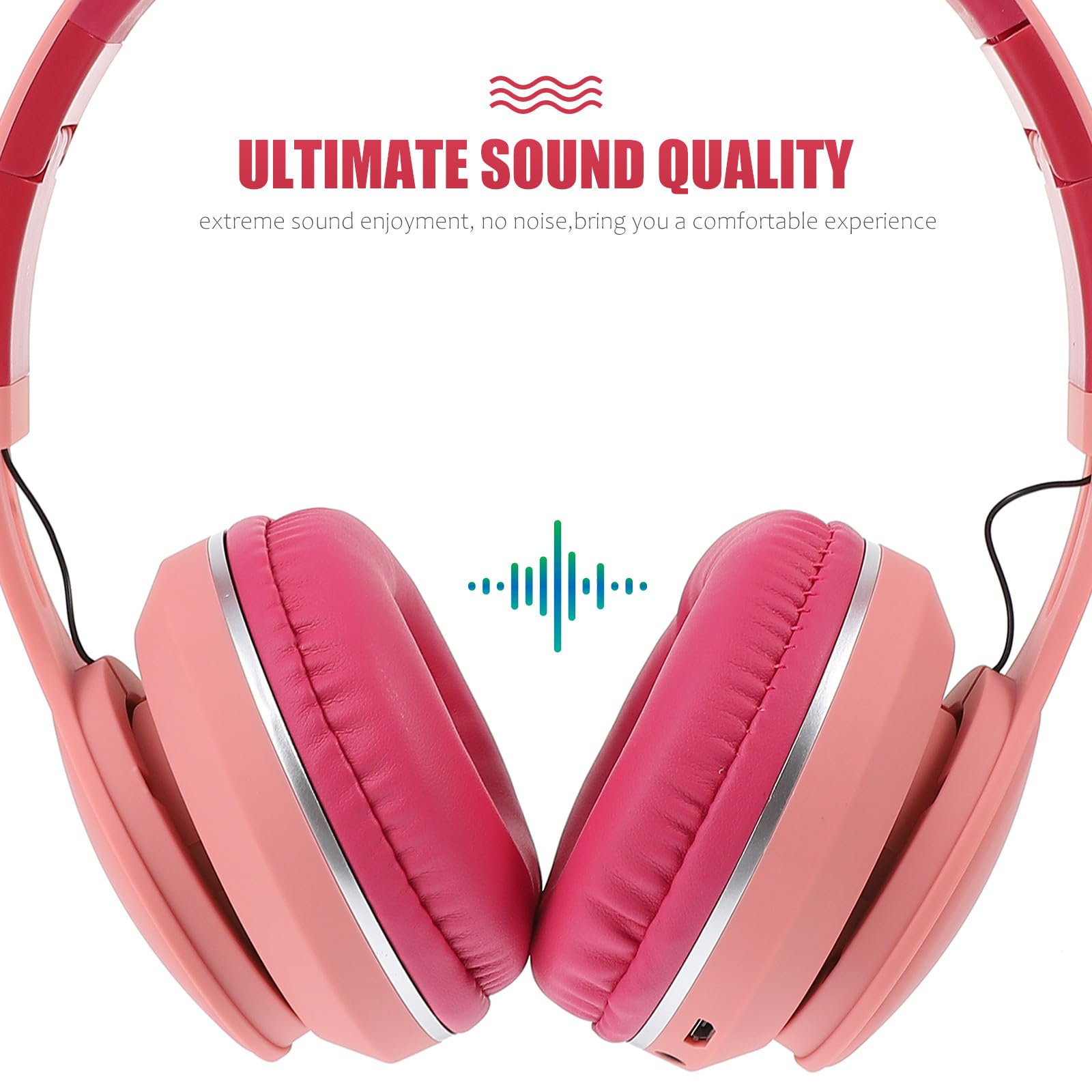 VICASKY Auriculares Inalámbricos Orejas de Gato, Diadema Ajustable