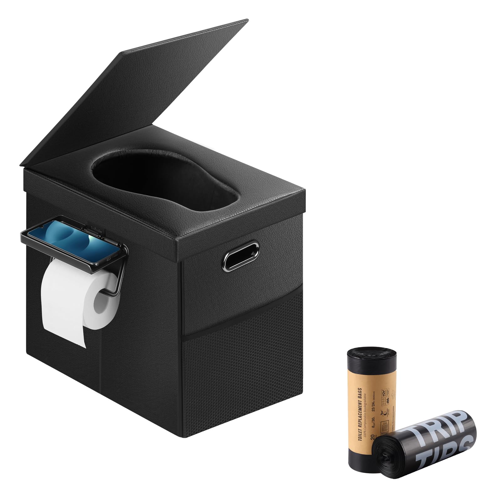 TRIPTIPS Portable Toilet and Biodegradable Toilet Bags 40 Counts