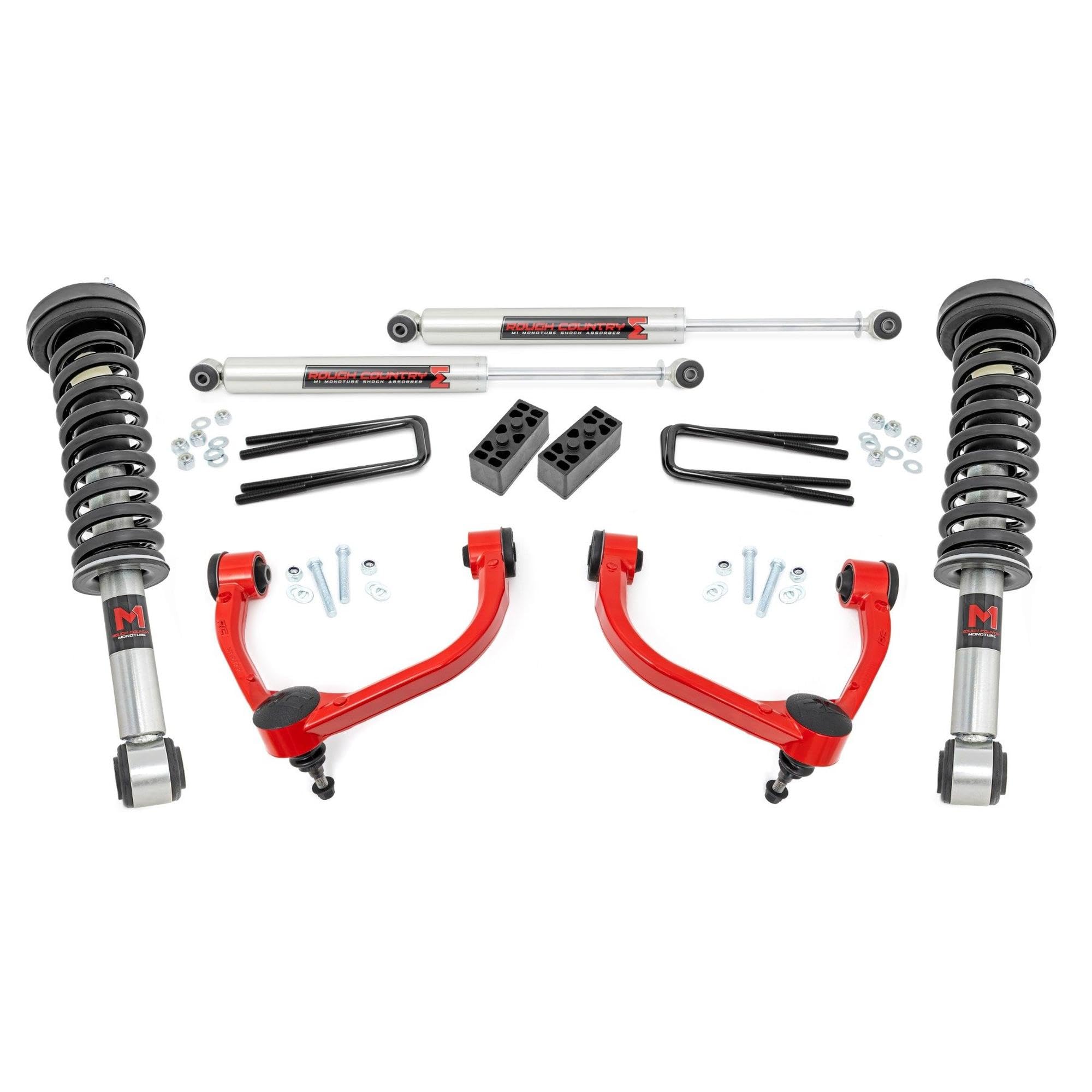 Photo 1 of *MISSING PARTS - see clerk notes*
Rough Country 3" Suspension Lift Kit w/M1 Struts for 09-13 F-150 4WD - 54440RED