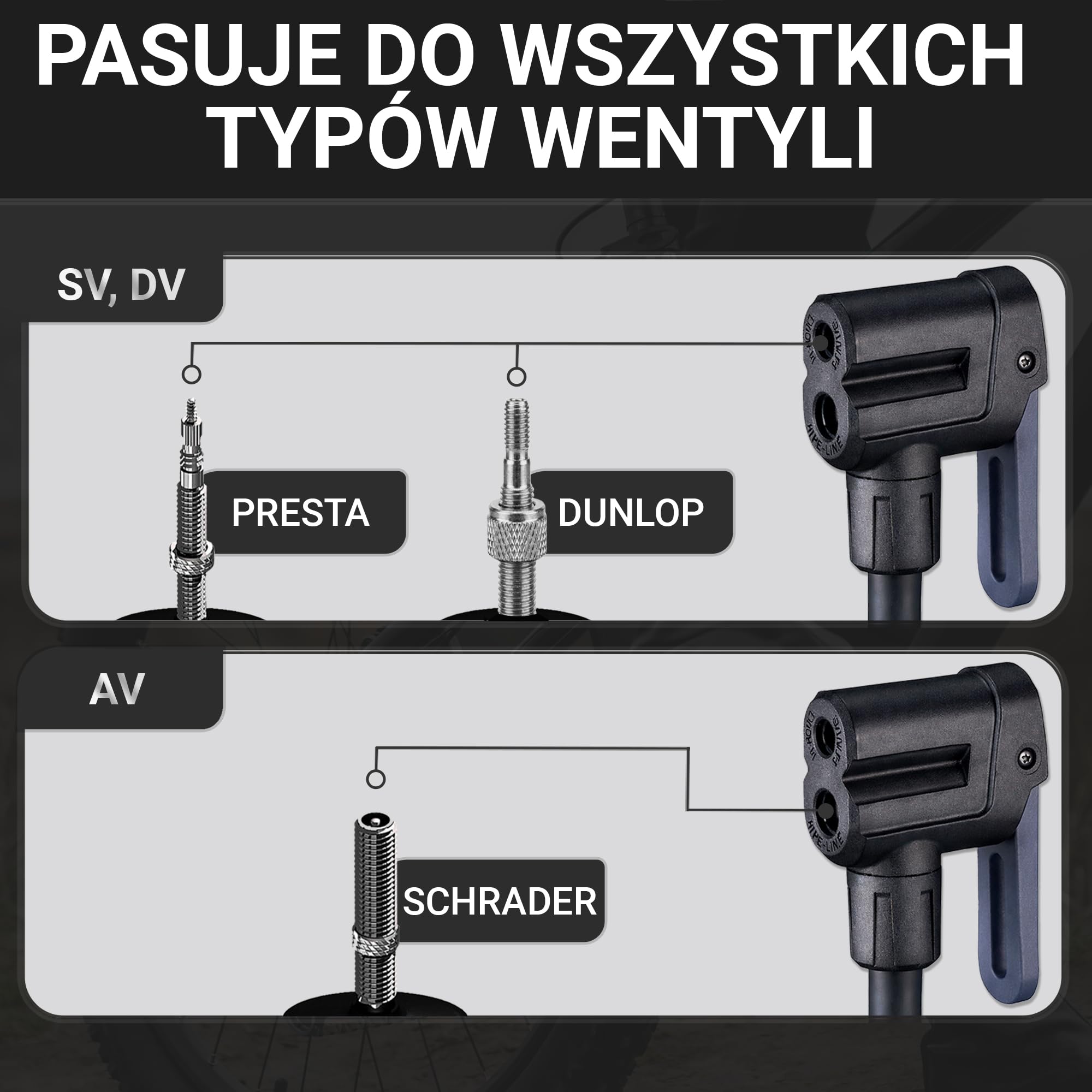 Pompka Nożna do Roweru 160 PSI / 11 Bar z Manometrem – Pompka Podłogowa na Wszystkie Zawory Presta, Schrader, Dunlop
