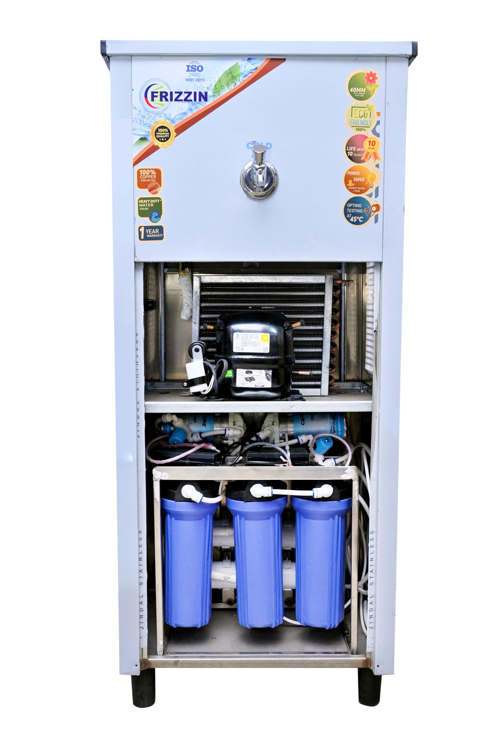 20 Liter Cold Drinking Water Cooler Stainless Steel Inbuilt 10 Lph R.O System with 100% Copper Cooling ISO Certified Power Saver-image-35
