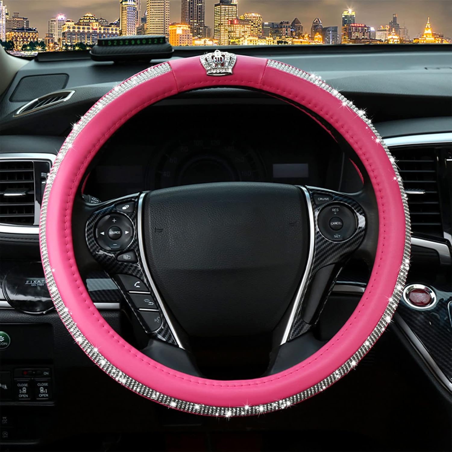 Diamond Steering Wheel Cover with Bling Bling Crystal