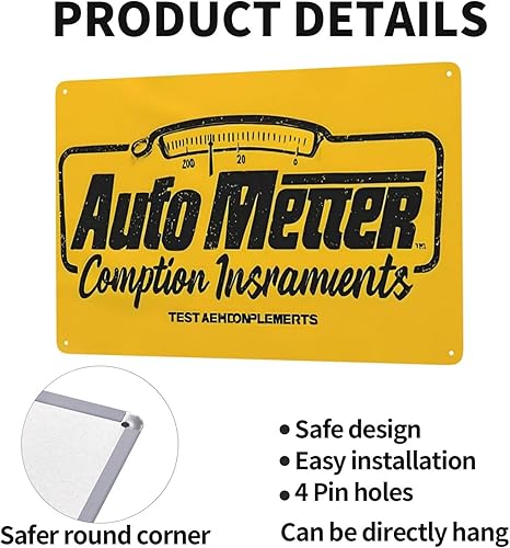 Miniatura 4 de Auto meter race car rotary saw garden Wall Decor Funny Posters Tin Signs Home Sign Wall Decor Retro Kitchen Decorations Wall Art Small Coffee Signs