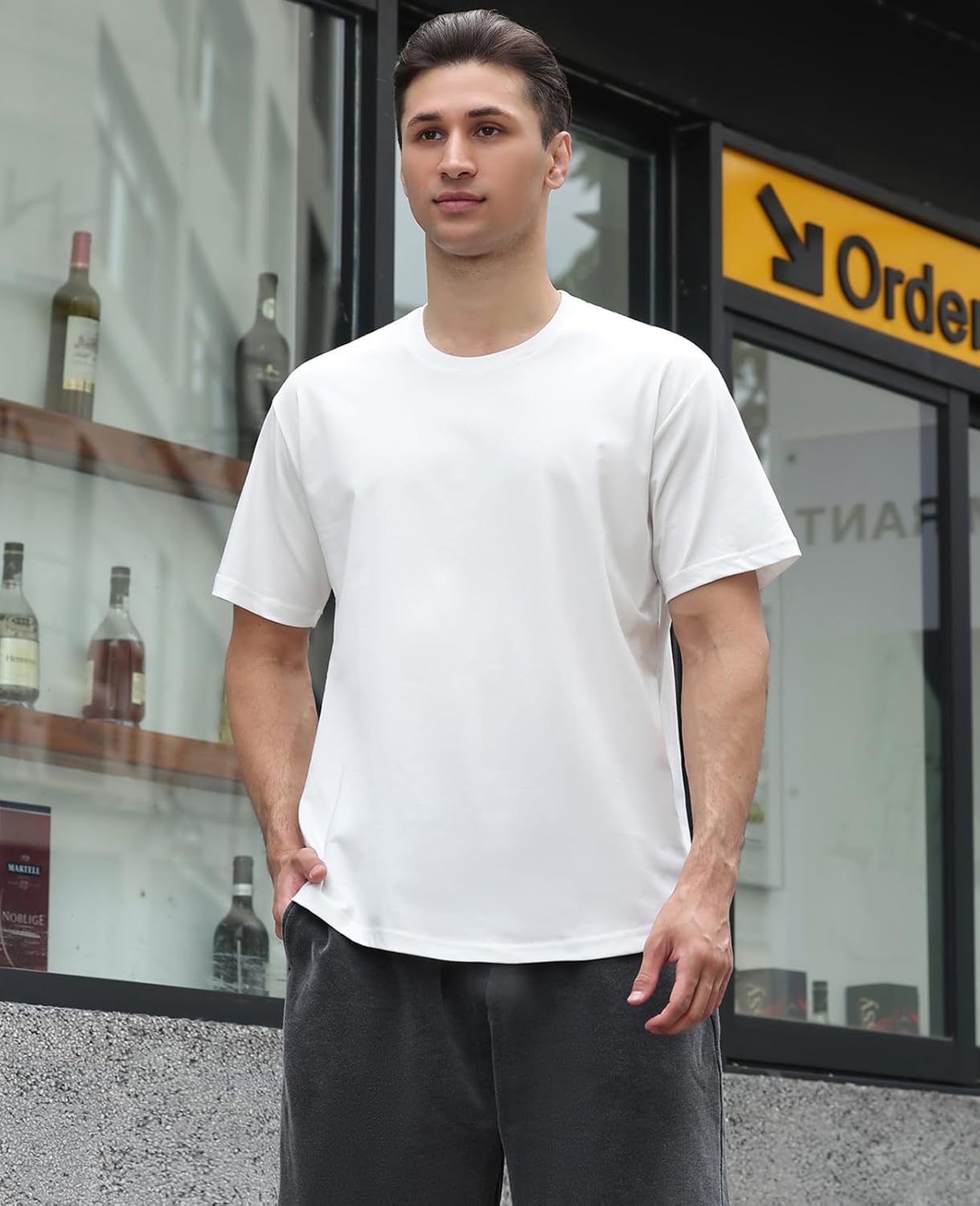 KEEPSHOWING Mens Short Sleeve T Shirts Crew Neck Tees Lightweight Summer T-Shirt Classic Workout Coolinging Tshirts(White,2XL) - Image 2