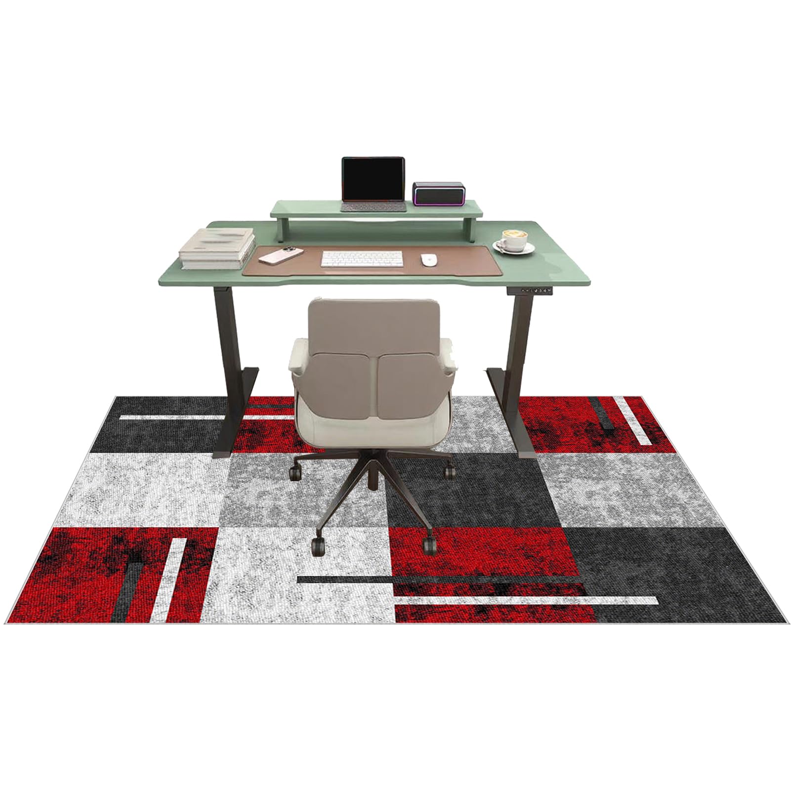 Tehocwiz Chair Mat for Carpet Floor, Office Chair Mat for Hardwood Floors, Desk Chair Mat for Rolling Chair, Low Pile Gaming Floor Mats, Multi-Purpose Carpet Protector for Home Office 130 x 150 cm