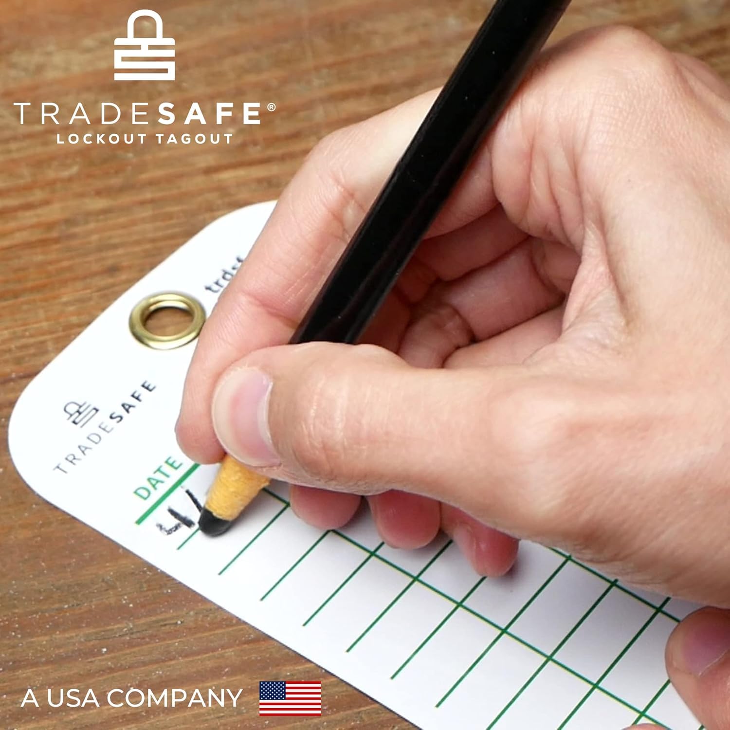 TRADESAFE Etiqueta de inspección de seguridad para prevención de accidentes, plástico de vinilo duradero de 15 mil, paquete de 30, con bridas de cremallera, para andamios, escaleras, extintores,