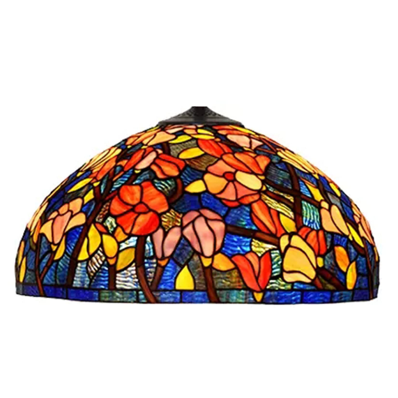 SaryEdge Tiffany Lamp Shade Replacement Only Stained Glass Kapok Lampshade Cover Accessories Fit for Table Lamps Floor Lamp Ceiling Fixture Pendant Hanging Light Home Office Decoration，20inch