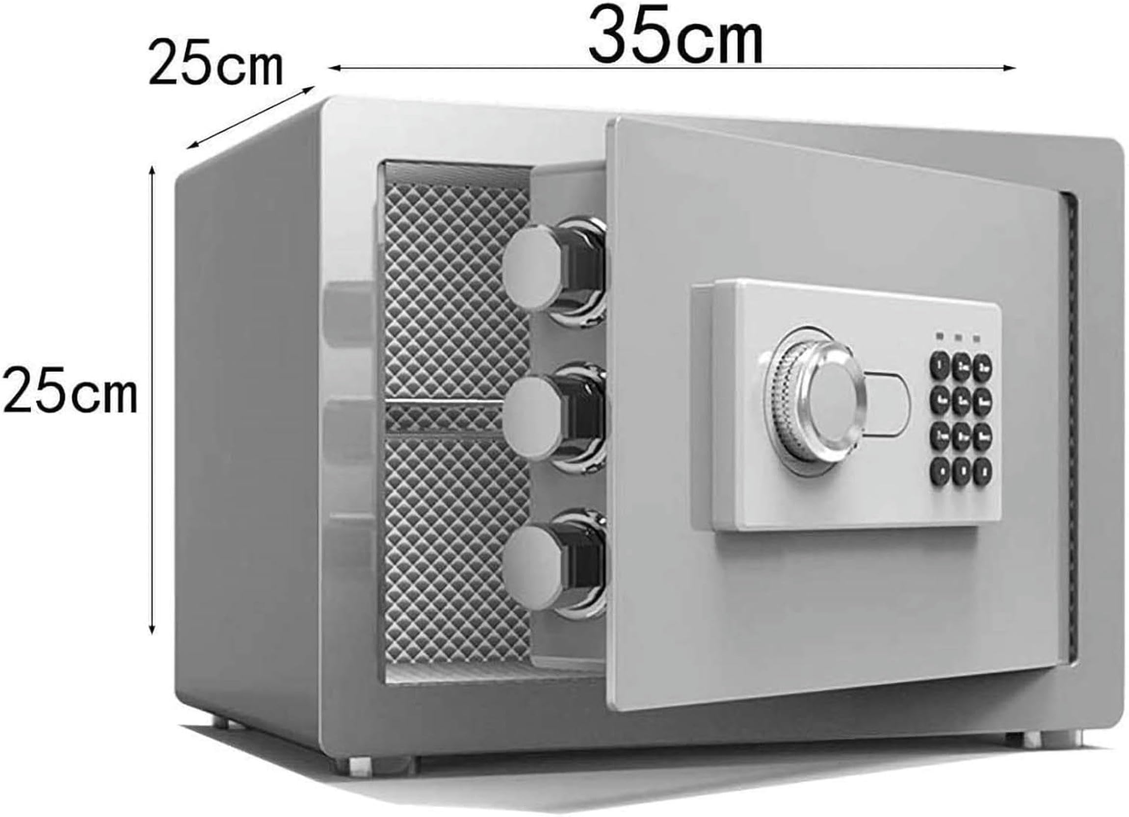 Caja fuerte de alta seguridad para el hogar con acceso digital de código PIN con función de bloqueo de puerta cortada con láser, caja de seguridad para montaje en pared/suelo, pernos de montaje en