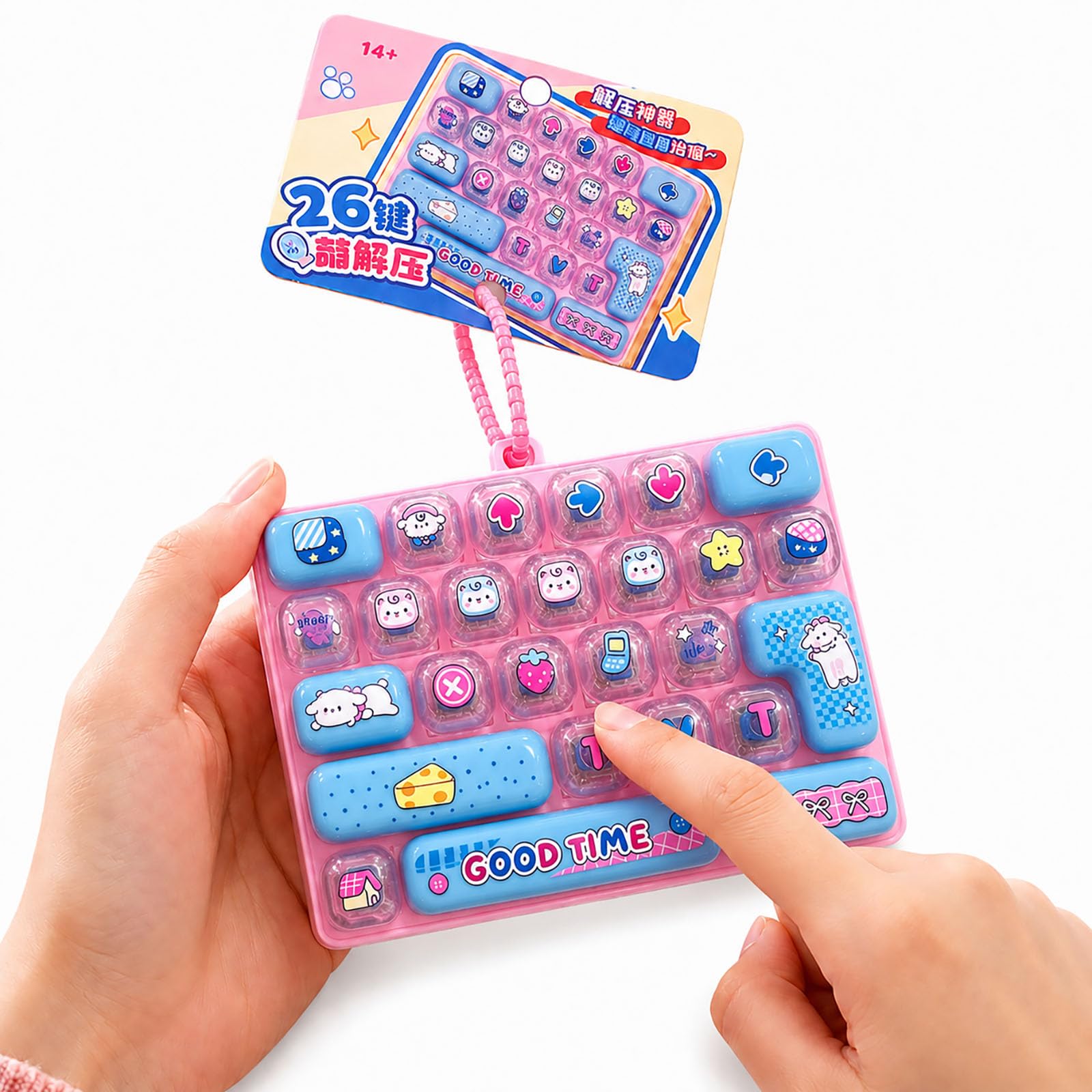 26-Key Keyboard Fidget Toy, Keyboard Fidget Toy Clicker (N)