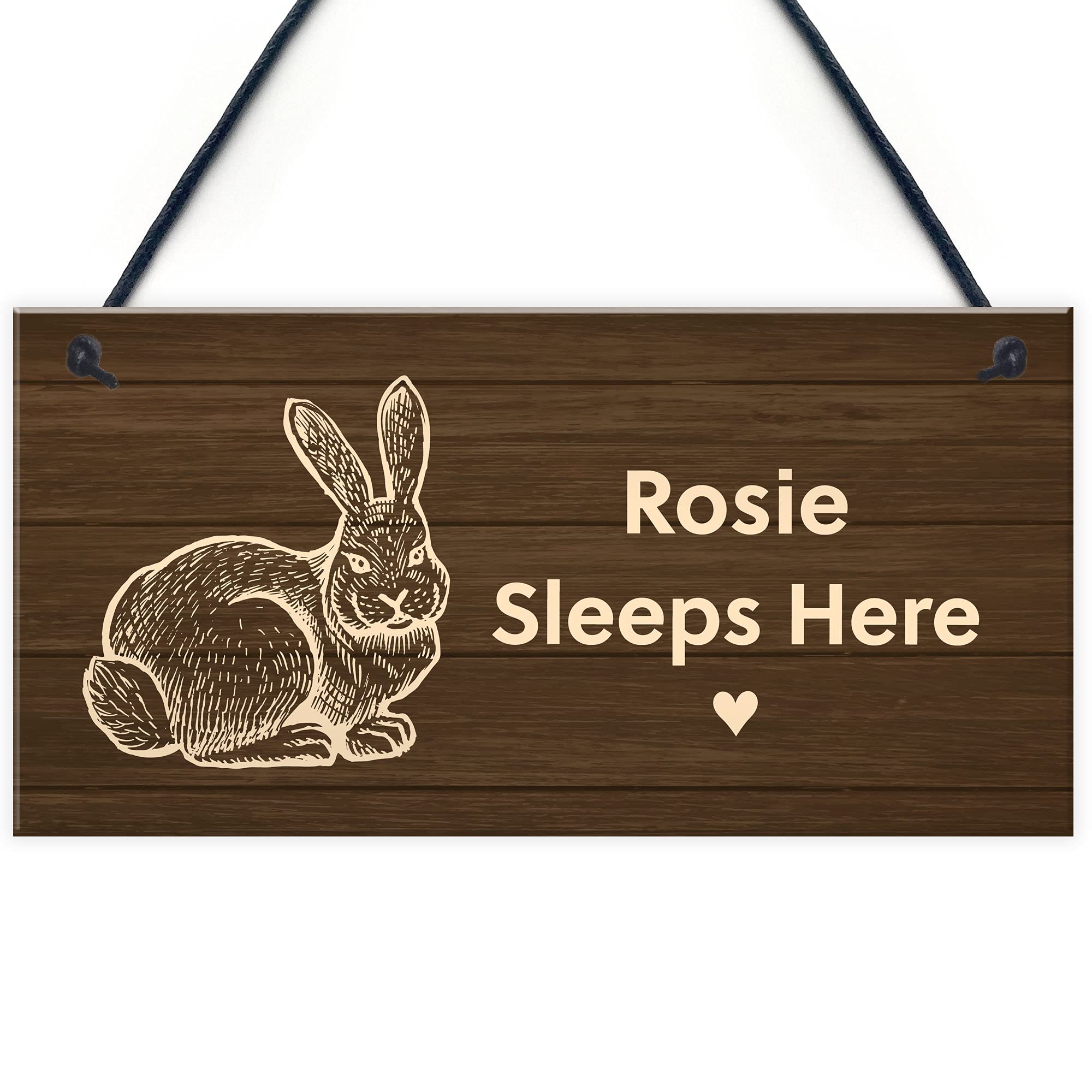 Personalised Sign For Rabbit Hutch Garden Sign Gift For Family Rabbit Gift