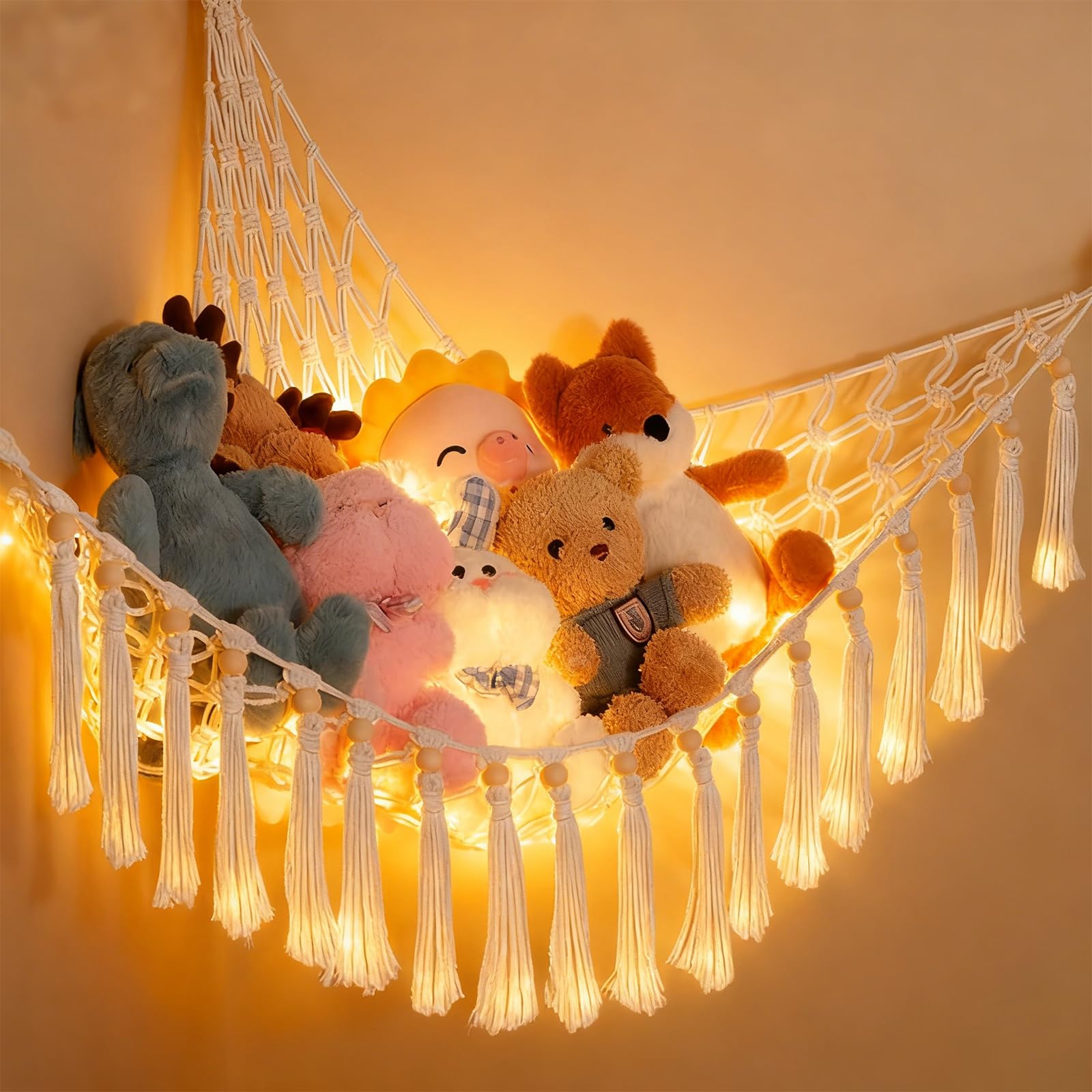 Hamac pour jouets filet de rangement mural pour désencombrer la chambre coucher